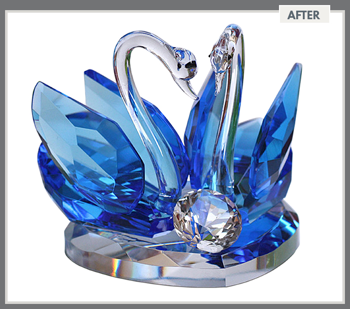 Crystal Swan Glass Crafts Clipping