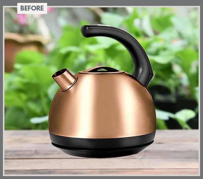 Orange Metal Kettle Clipping