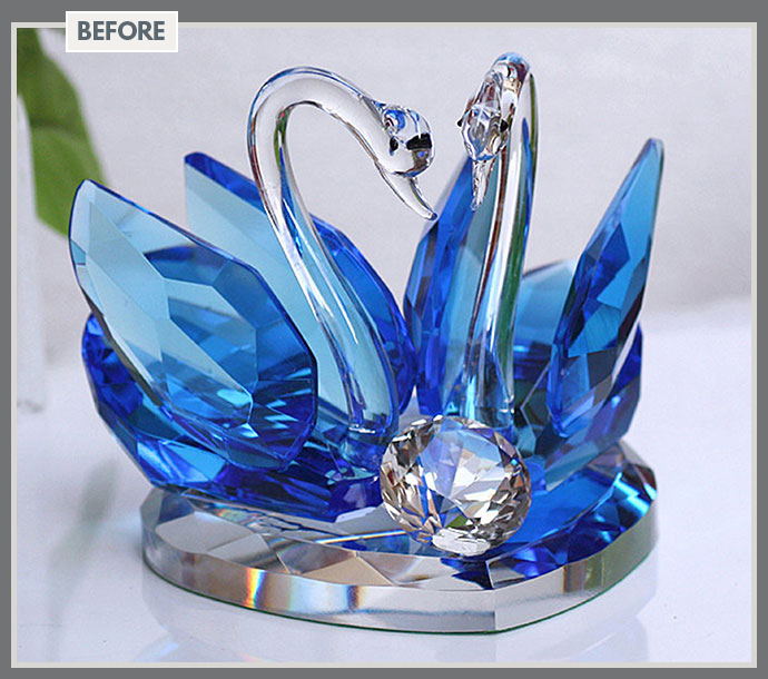 Crystal Swan Glass Crafts Clipping