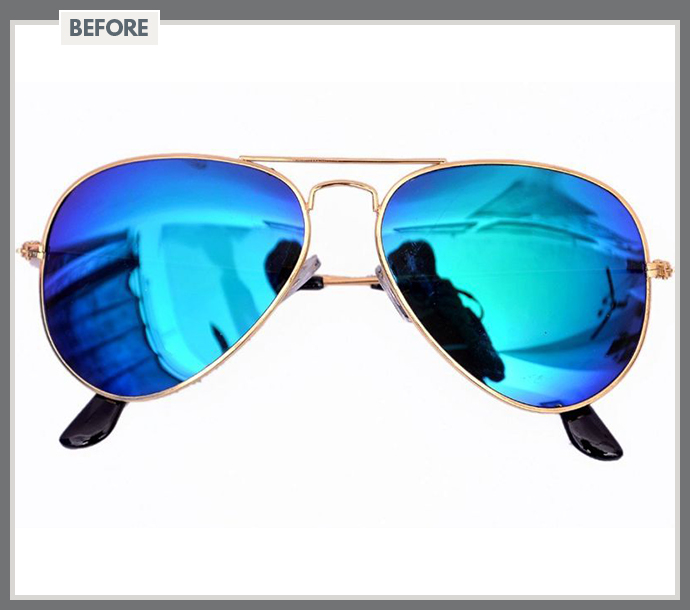 Round Wayfarer Sunglasse Cutout