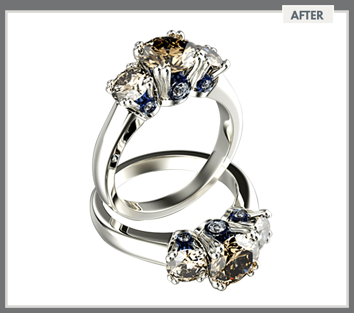 Luxury Diamond Engagement Rings Retouching