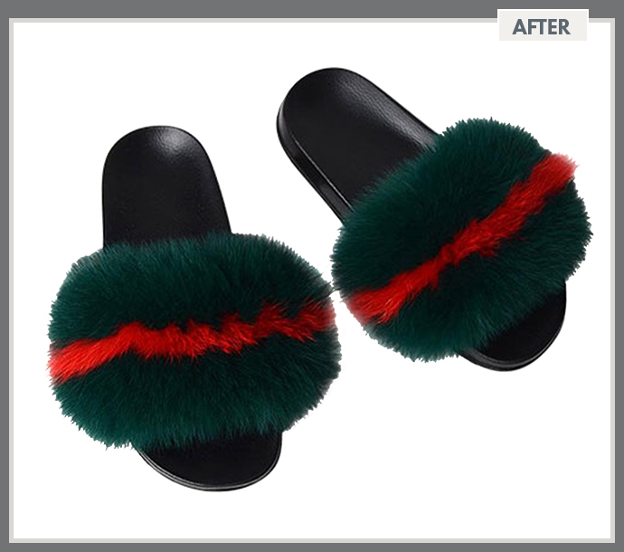 Fur Slippers Cutout
