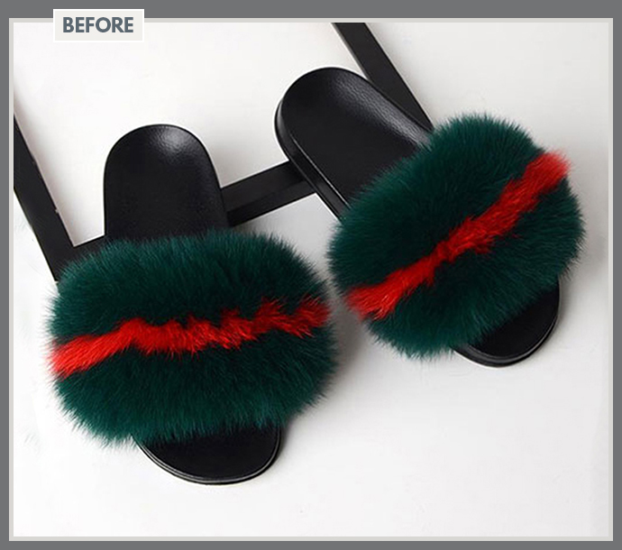 Fur Slippers Cutout