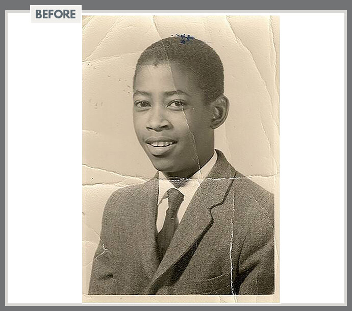 School Boy Old Photo Restoration